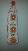 Porta-Papel Higiênico Floral Laranja - 3 rolos