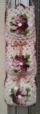 Porta-Papel Higiênico Floral Barroco Marrom - 3 rolos