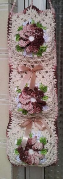 Porta-Papel Higiênico Floral Barroco Marrom - 3 rolos